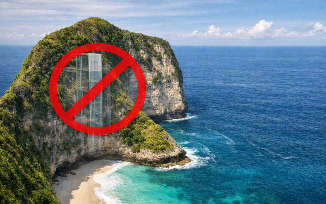 Glass elevator nusa penida, controversial glass elevator